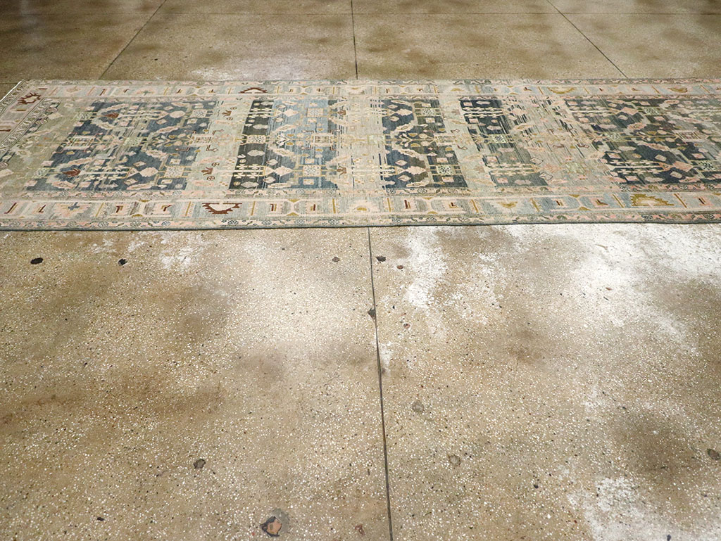 Antique Persian Malayer Wide Gallery Runner, No.29850 - Staging