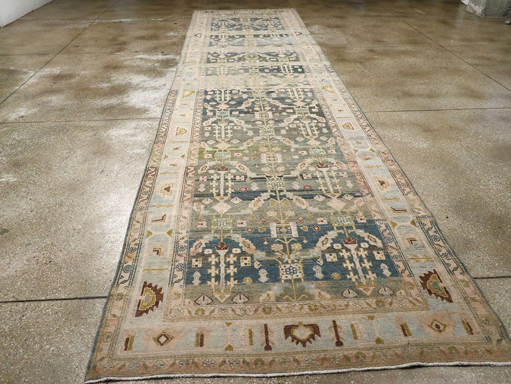 Antique Persian Malayer Wide Gallery Runner, No.29850 - Staging
