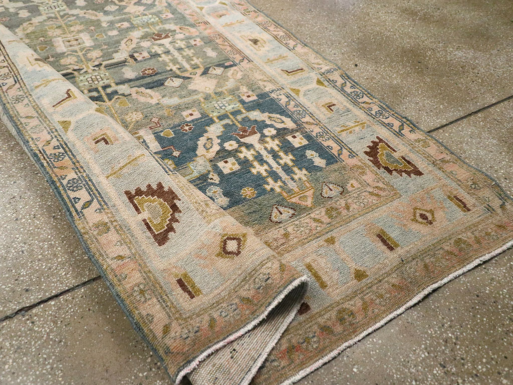 Antique Persian Malayer Wide Gallery Runner, No.29850 - Staging