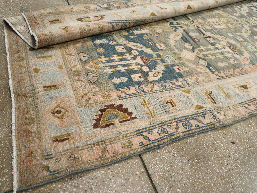 Antique Persian Malayer Wide Gallery Runner, No.29850 - Staging