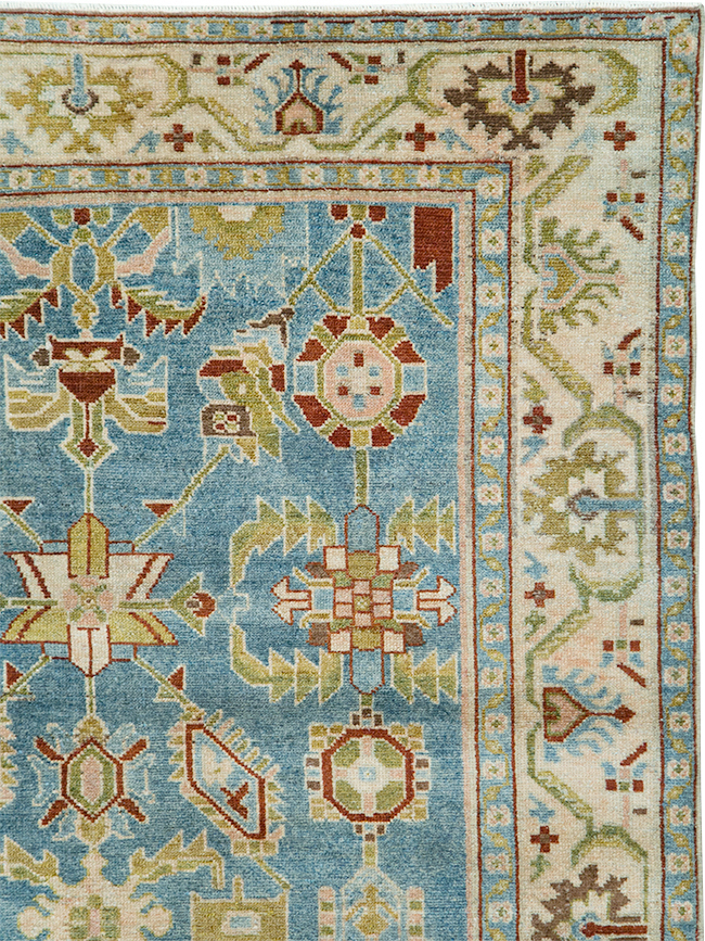Vintage Persian Malayer Accent Rug, No.29860 - Staging