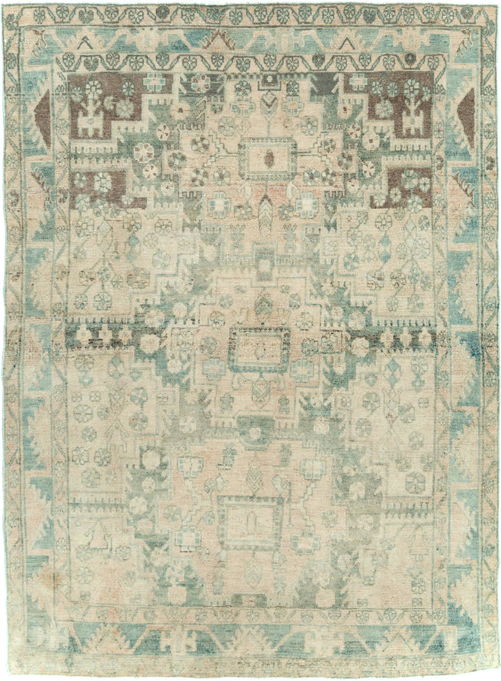 Vintage Persian Malayer Accent Rug, No.29861 - Staging