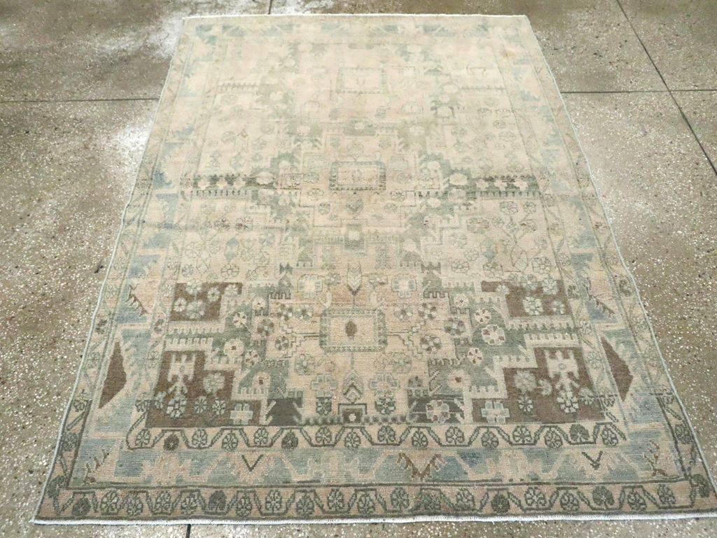 Vintage Persian Malayer Accent Rug, No.29861 - Staging