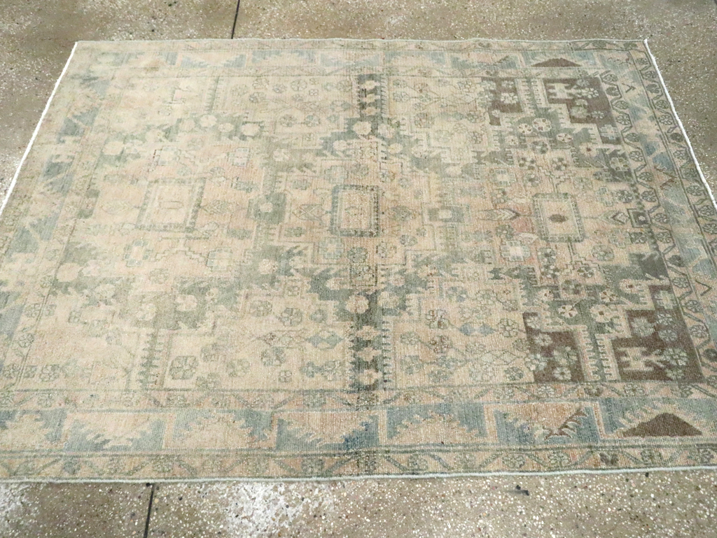 Vintage Persian Malayer Accent Rug, No.29861 - Staging