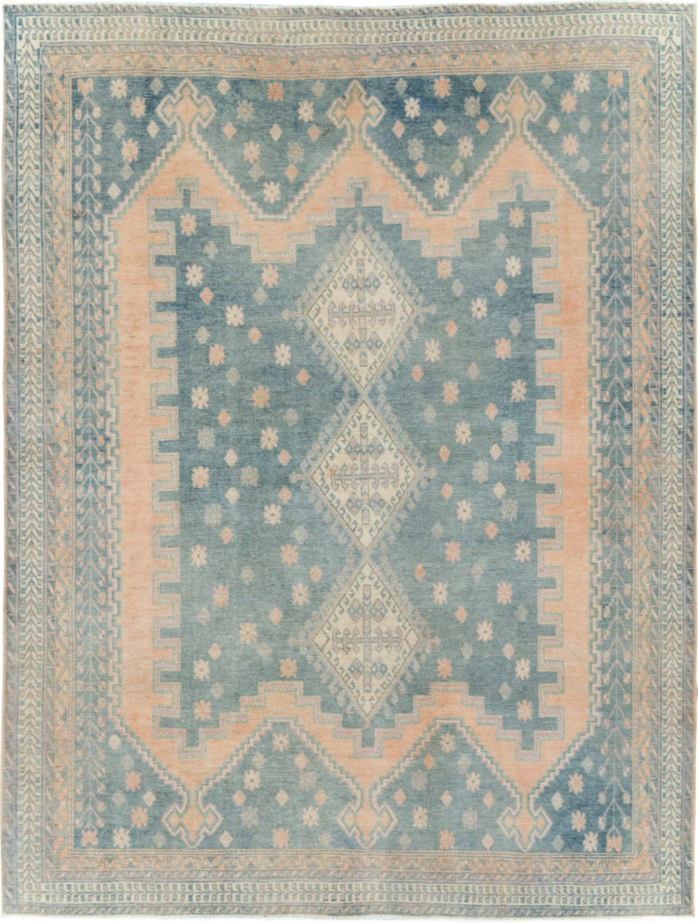 Vintage Persian Afshar Tribal Accent Rug, No.29864 - Staging