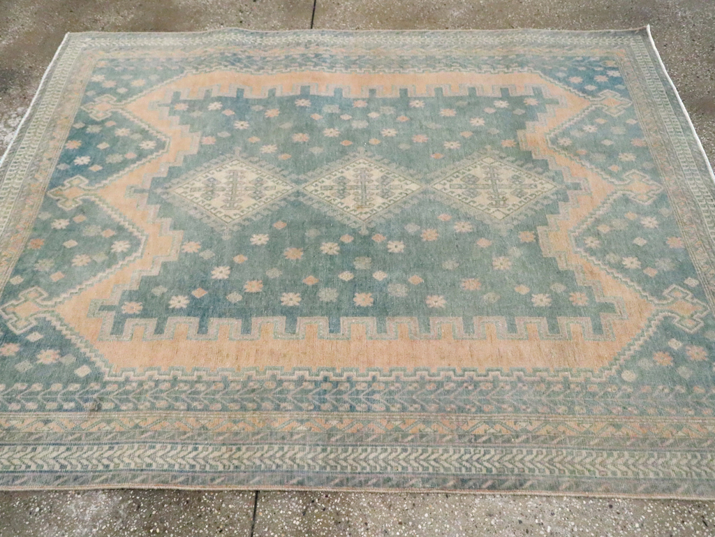Vintage Persian Afshar Tribal Accent Rug, No.29864 - Staging