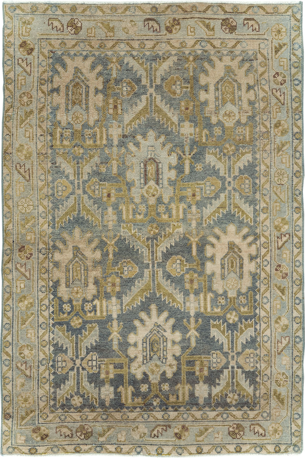 Vintage Persian Malayer Throw Rug, No.29867 - Staging