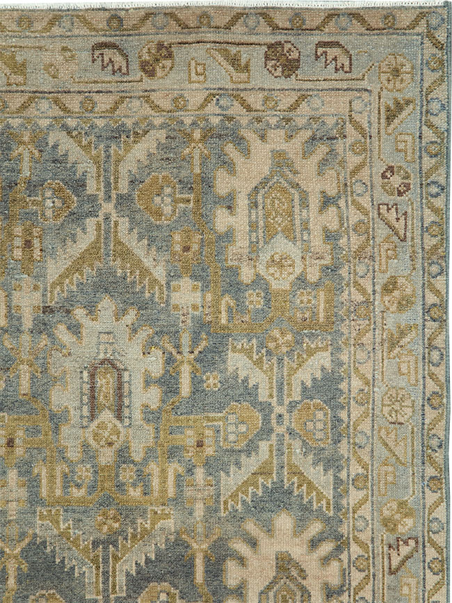 Vintage Persian Malayer Throw Rug, No.29867 - Staging