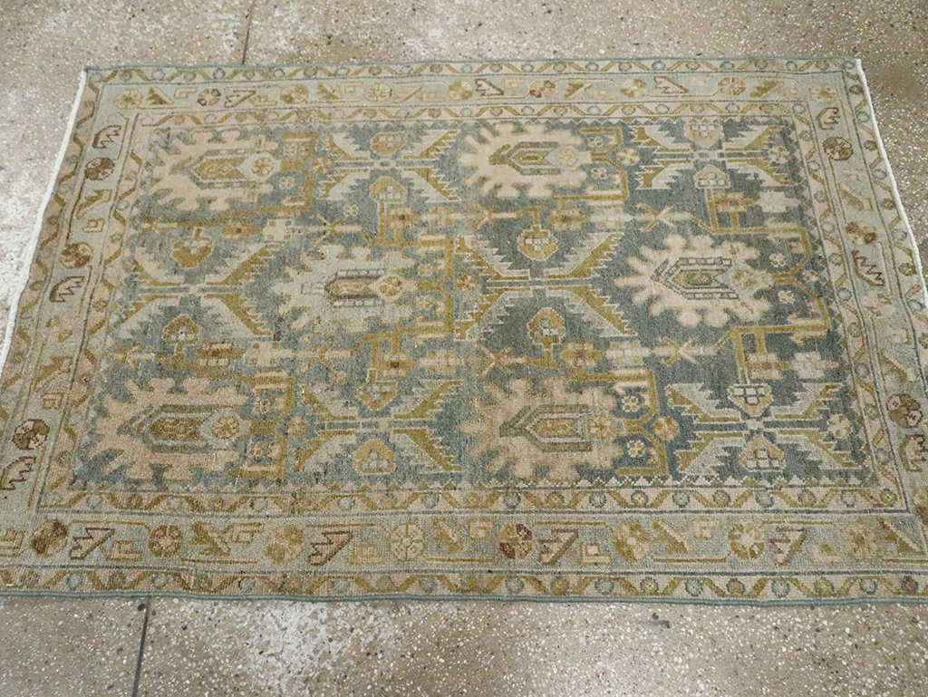 Vintage Persian Malayer Throw Rug, No.29867 - Staging