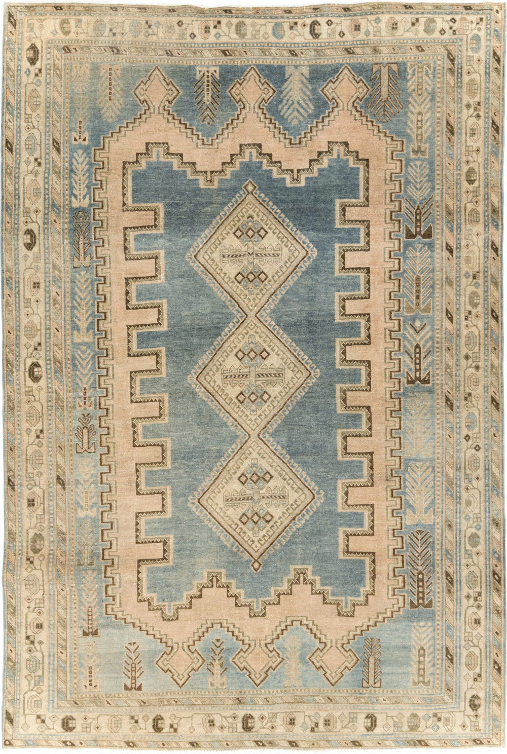 Vintage Persian Afshar Accent Rug, No.29871 - Staging