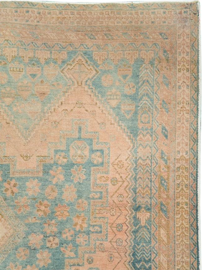 Vintage Persian Afshar Accent Rug, No.29875 - Staging