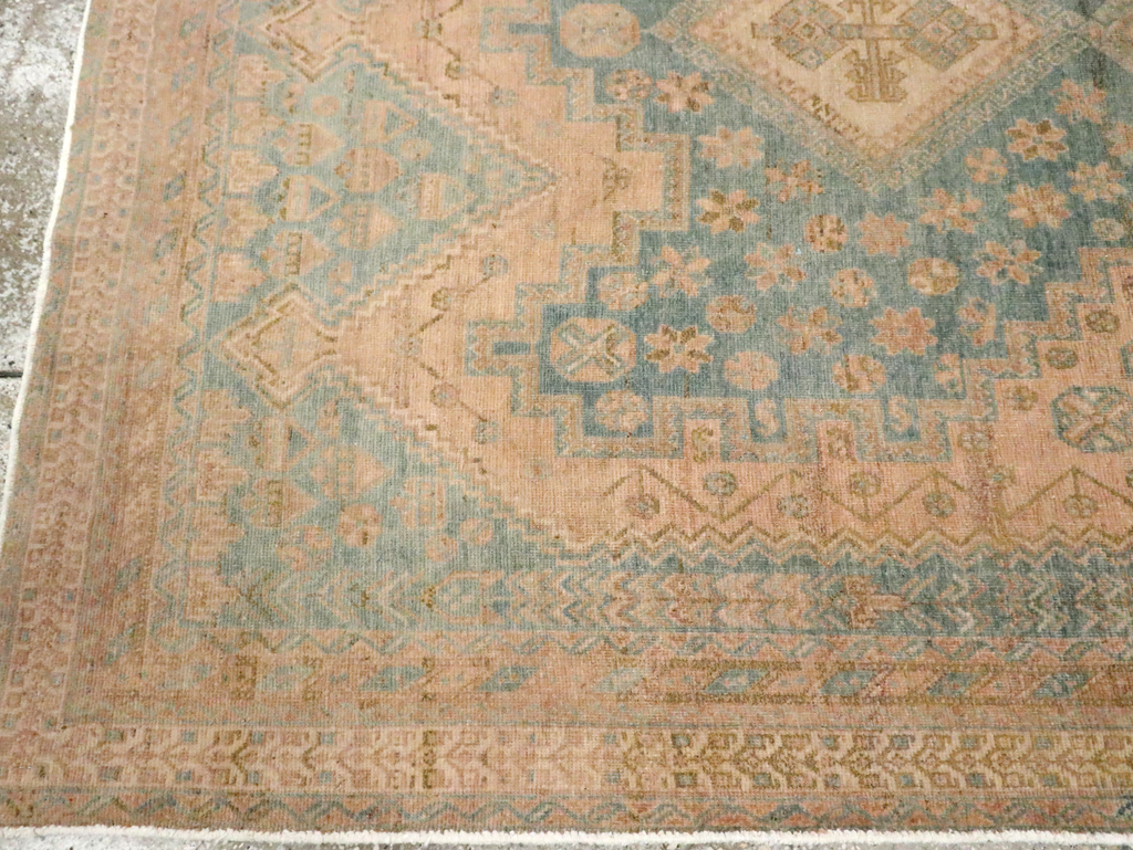 Vintage Persian Afshar Accent Rug, No.29875 - Staging