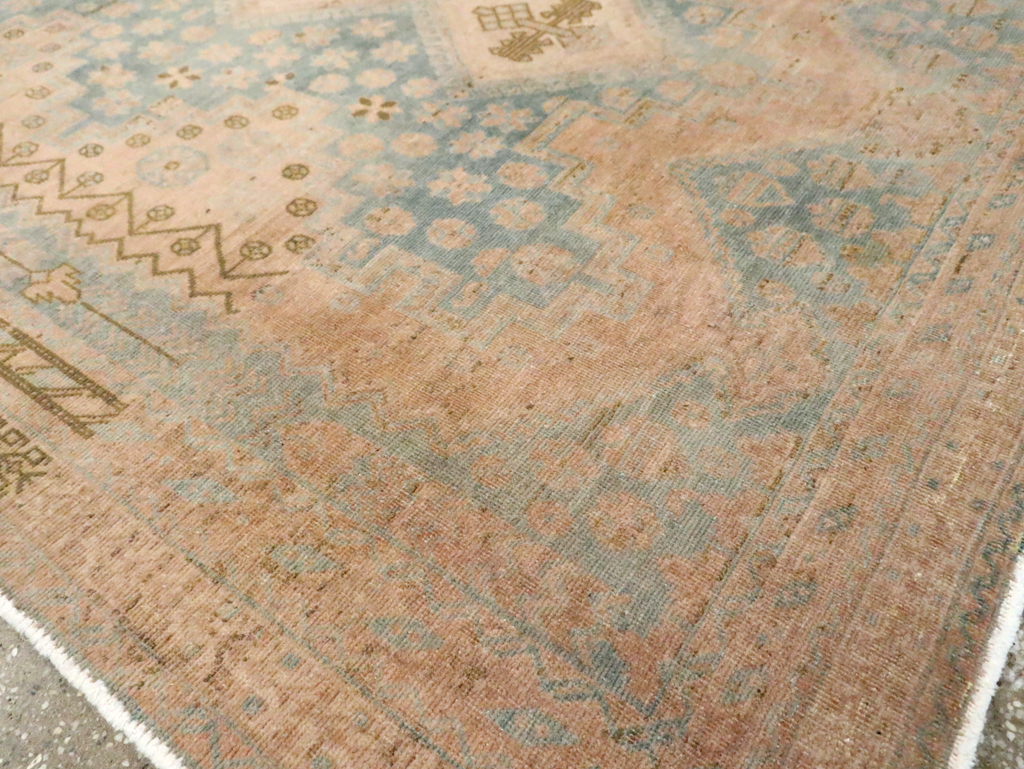 Vintage Persian Afshar Accent Rug, No.29875 - Staging