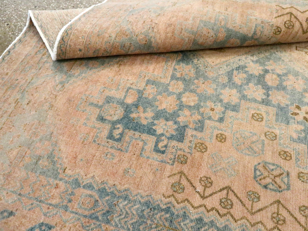 Vintage Persian Afshar Accent Rug, No.29875 - Staging