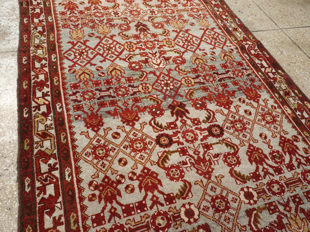 Vintage Persian Malayer Wide Gallery Runner, No.29886 - Staging