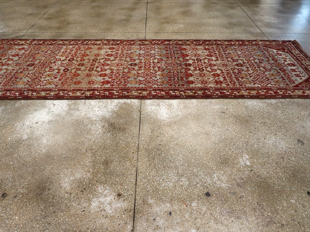 Vintage Persian Malayer Wide Gallery Runner, No.29886 - Staging