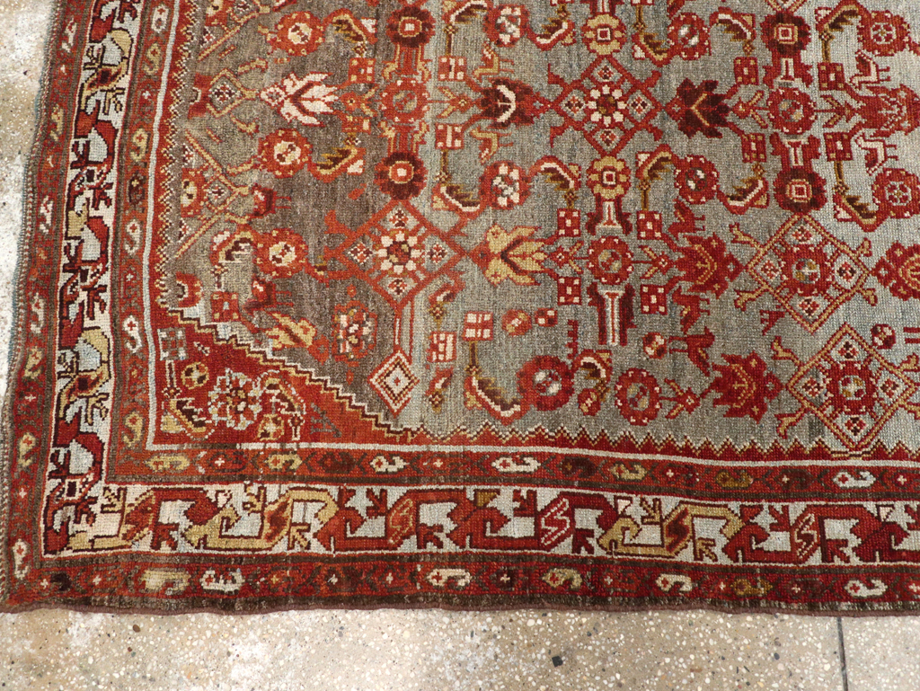 Vintage Persian Malayer Wide Gallery Runner, No.29886 - Staging