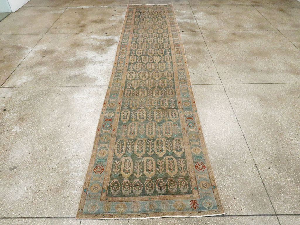 Antique Persian Malayer Long Runner, No.29888 - Staging