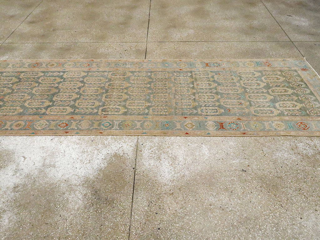 Antique Persian Malayer Long Runner, No.29888 - Staging