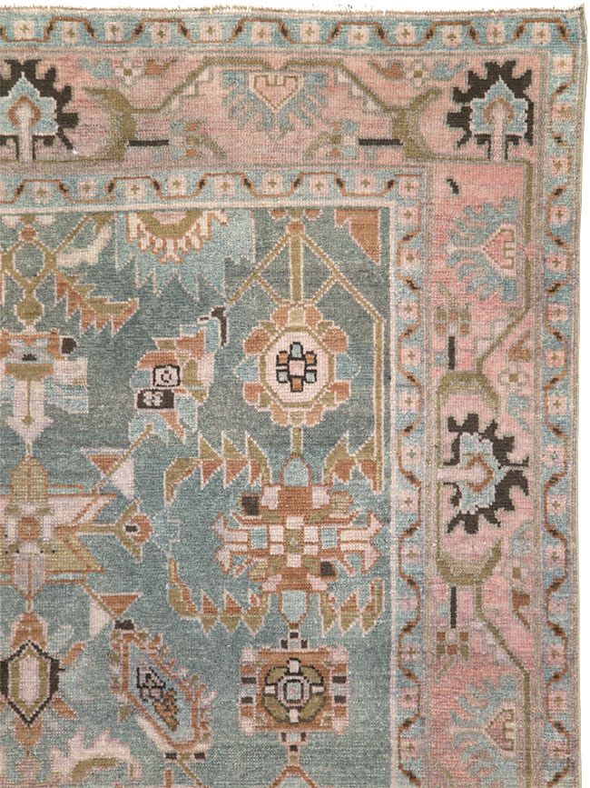 Vintage Persian Malayer Accent Rug, No.29896 - Staging