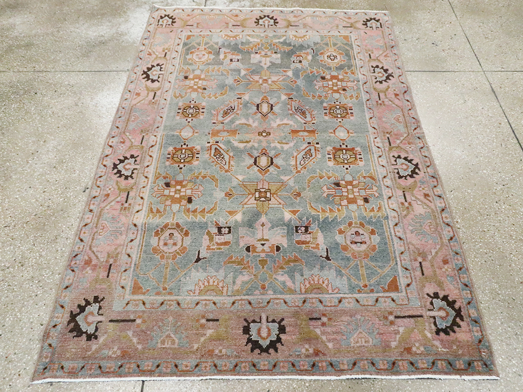 Vintage Persian Malayer Accent Rug, No.29896 - Staging