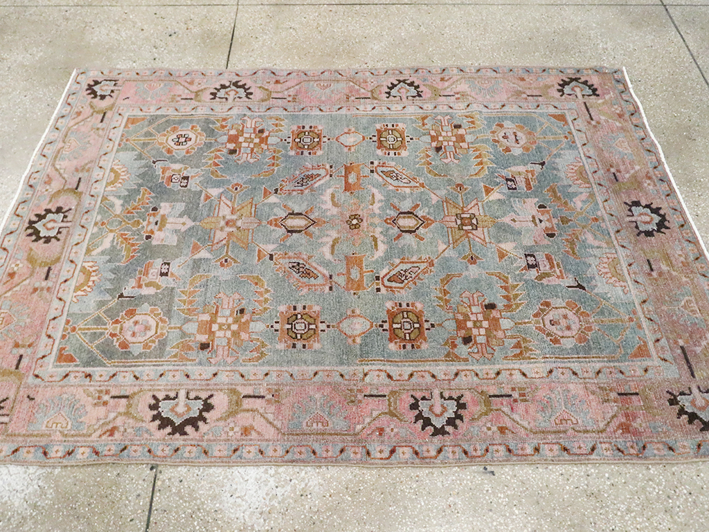 Vintage Persian Malayer Accent Rug, No.29896 - Staging