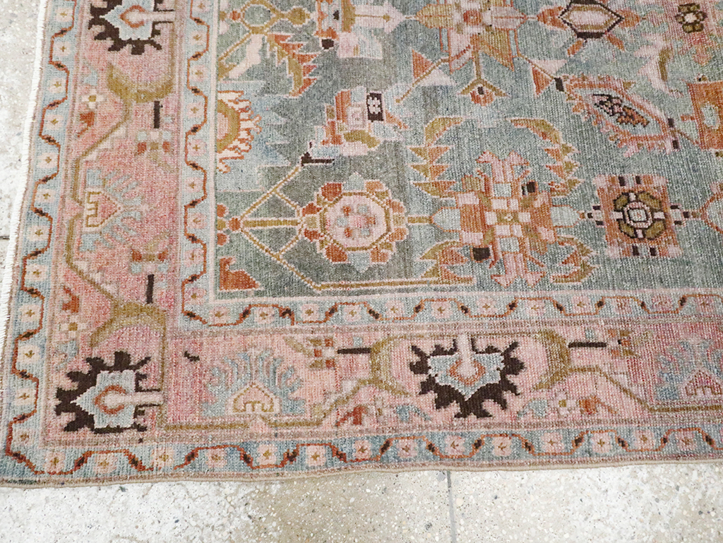 Vintage Persian Malayer Accent Rug, No.29896 - Staging