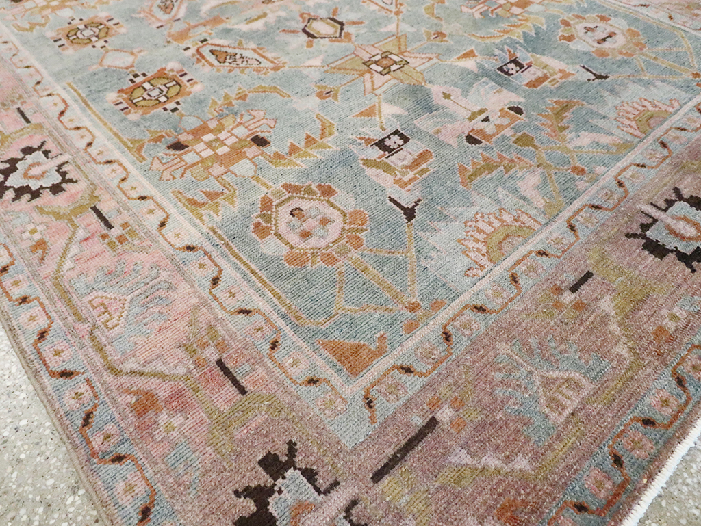 Vintage Persian Malayer Accent Rug, No.29896 - Staging