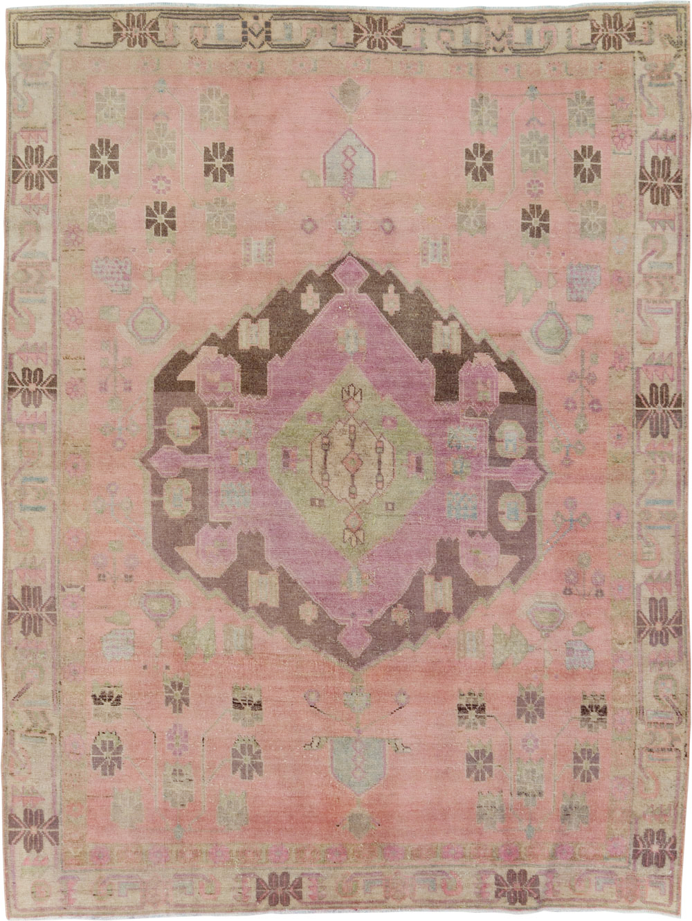 Vintage Persian Afshar Accent Rug, No.29899 - Staging