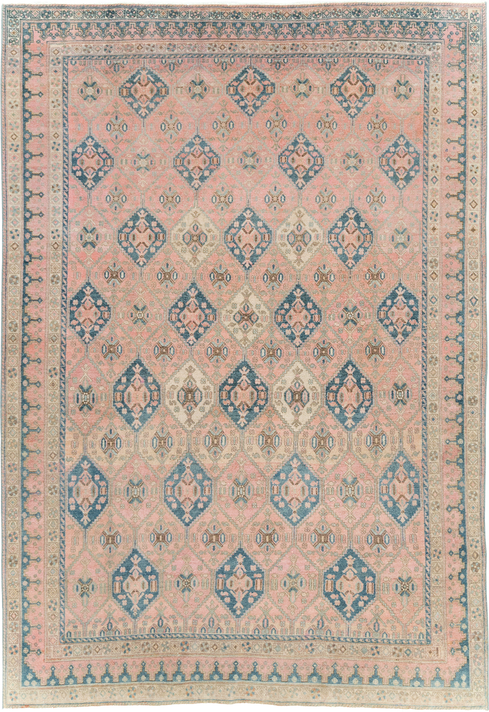 Vintage Persian Afshar Accent Rug, No.29900 - Staging