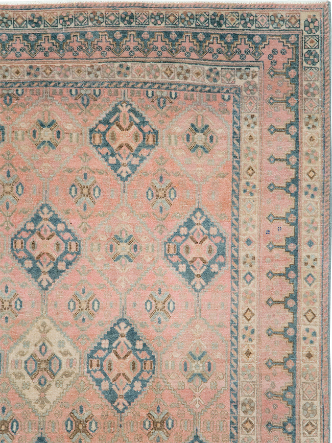 Vintage Persian Afshar Accent Rug, No.29900 - Staging