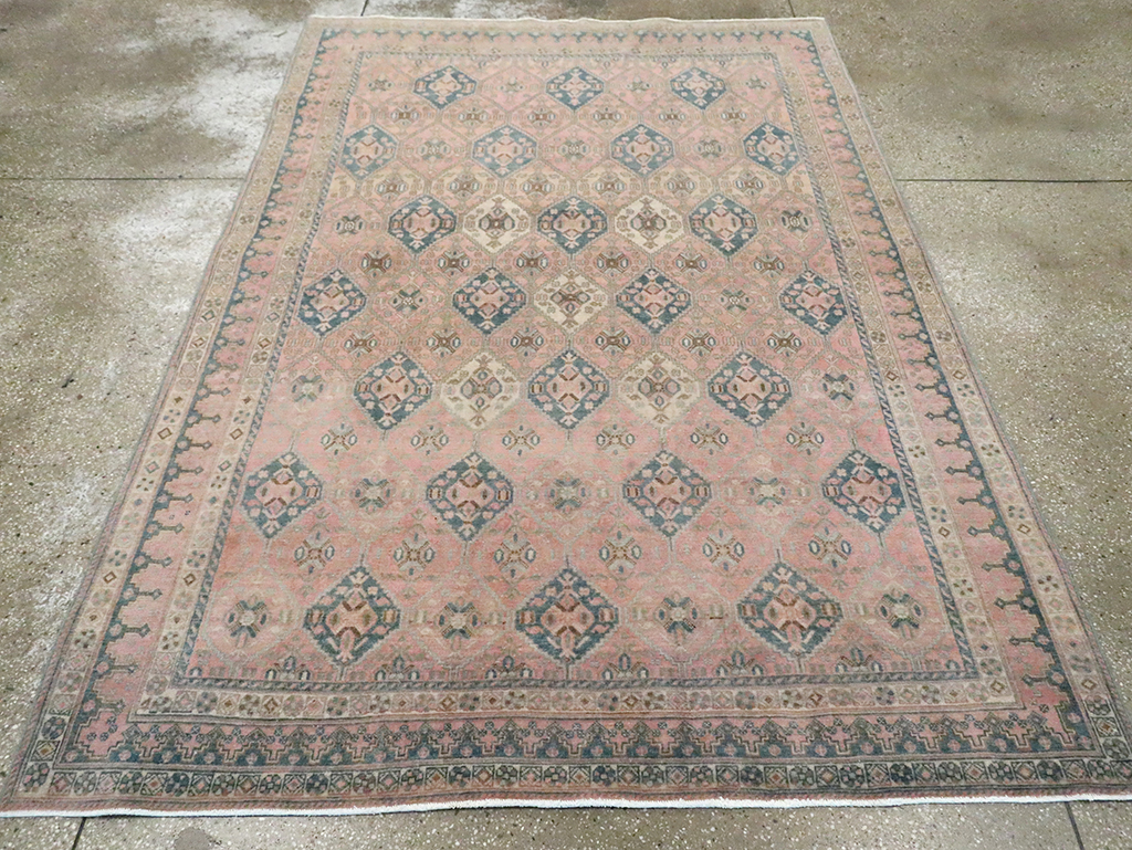 Vintage Persian Afshar Accent Rug, No.29900 - Staging
