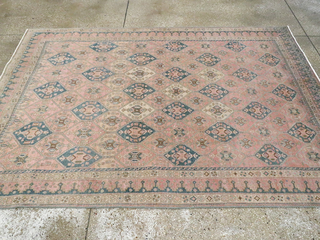Vintage Persian Afshar Accent Rug, No.29900 - Staging