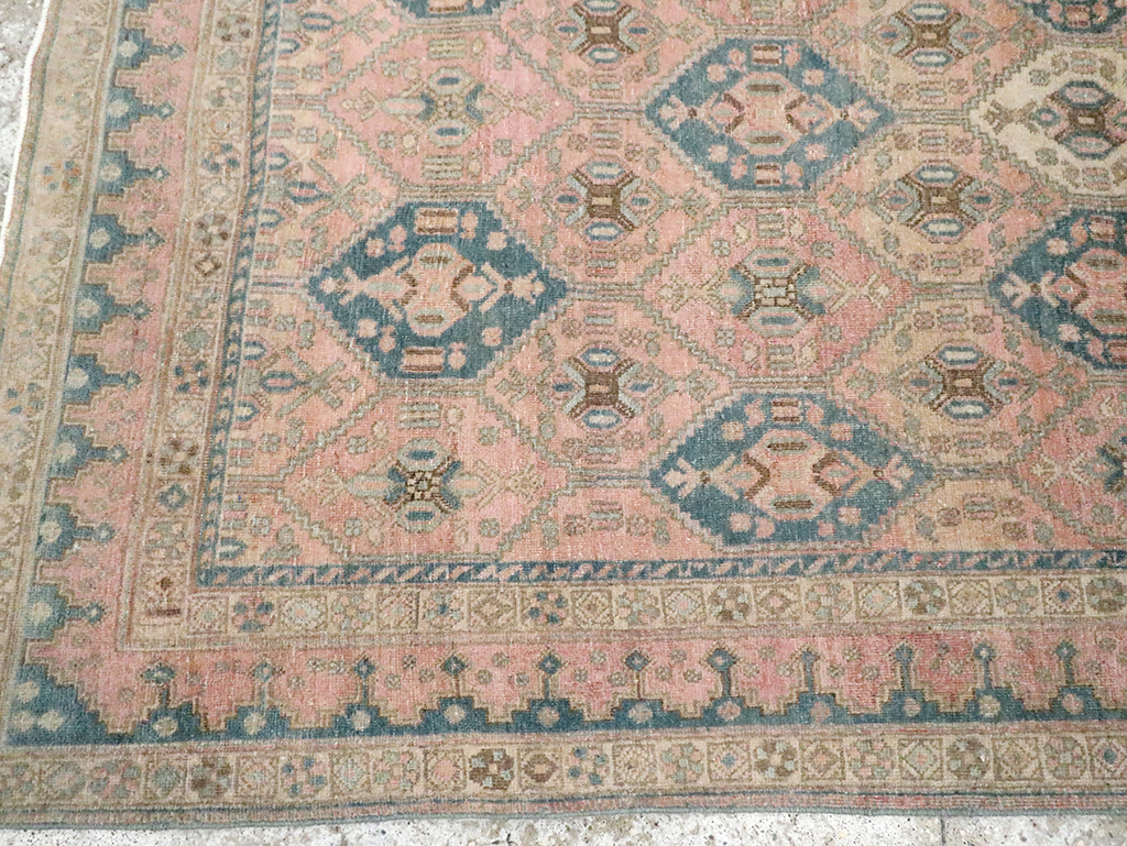 Vintage Persian Afshar Accent Rug, No.29900 - Staging