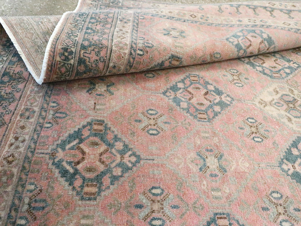 Vintage Persian Afshar Accent Rug, No.29900 - Staging