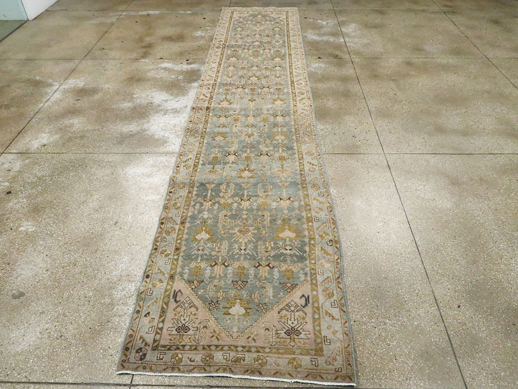 Antique Persian Malayer Long Runner, No.29901 - Staging