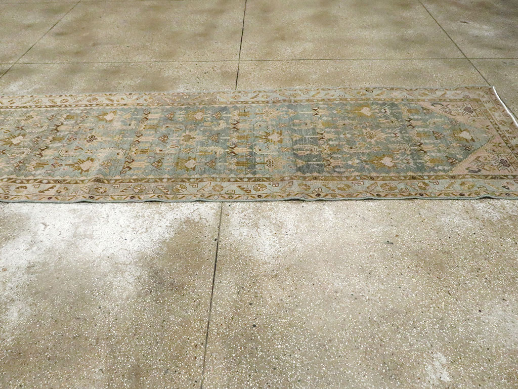 Antique Persian Malayer Long Runner, No.29901 - Staging