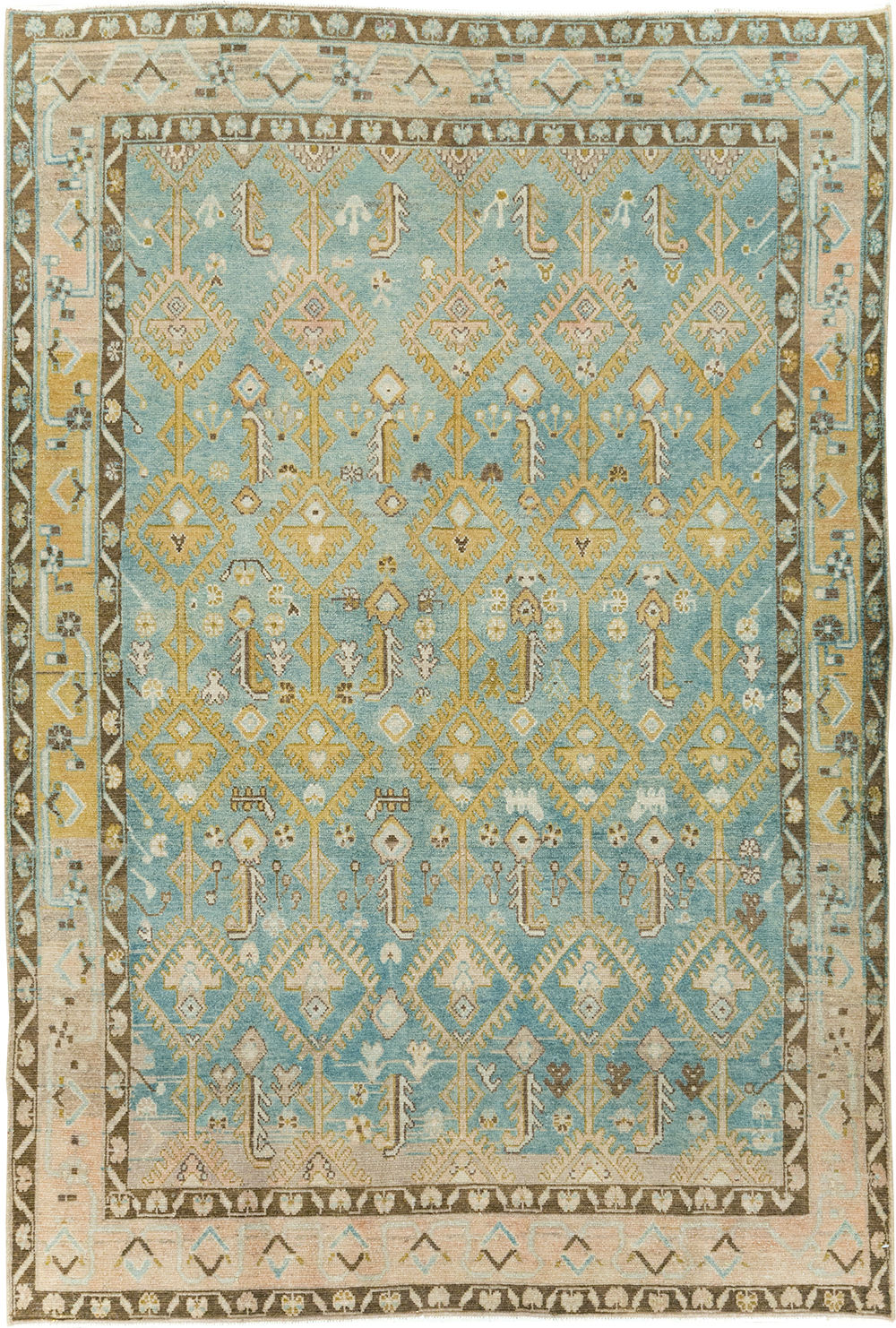 Vintage Persian Malayer Accent Rug, No.29904 - Staging