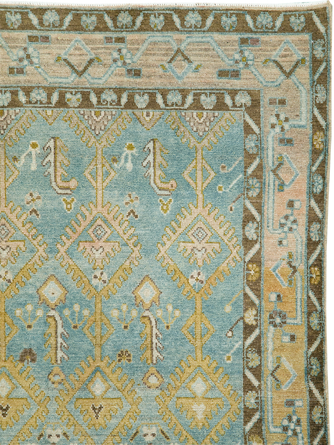 Vintage Persian Malayer Accent Rug, No.29904 - Staging