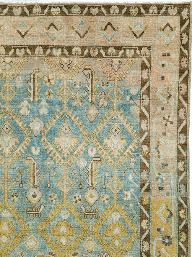 Vintage Persian Malayer Accent Rug, No.29904 - Staging