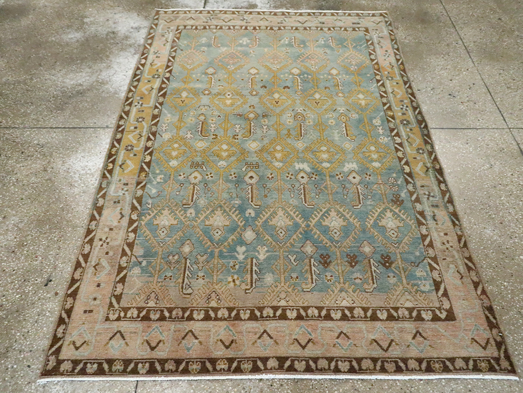 Vintage Persian Malayer Accent Rug, No.29904 - Staging