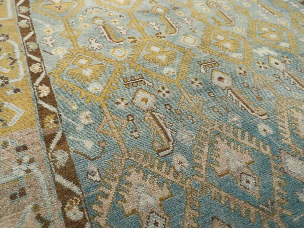 Vintage Persian Malayer Accent Rug, No.29904 - Staging