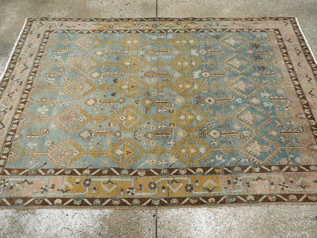 Vintage Persian Malayer Accent Rug, No.29904 - Staging