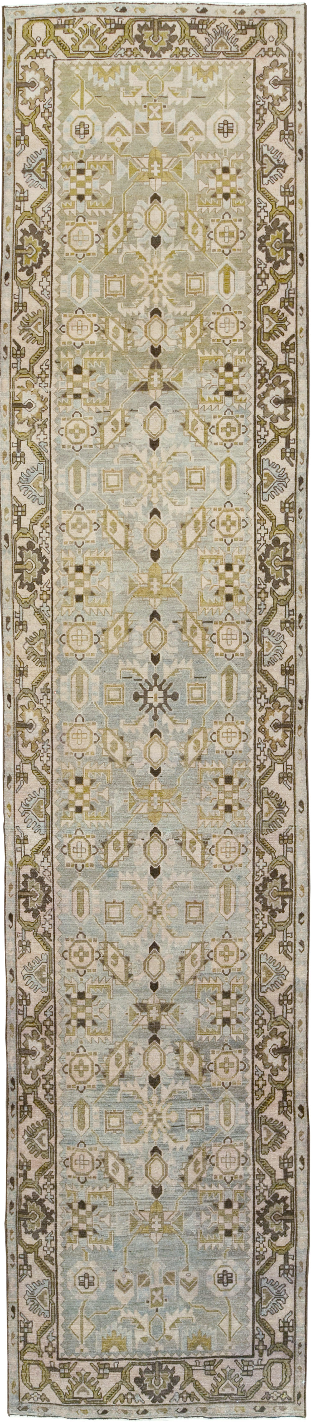 Vintage Persian Malayer Long Runner, No.29908 - Staging