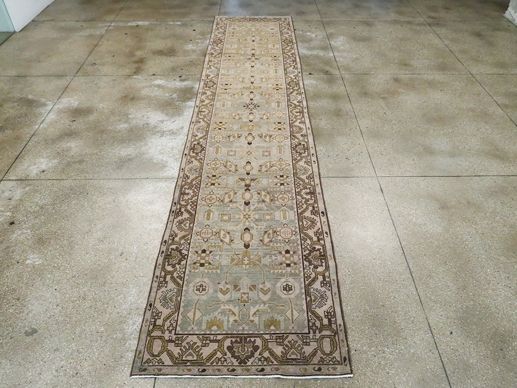 Vintage Persian Malayer Long Runner, No.29908 - Staging