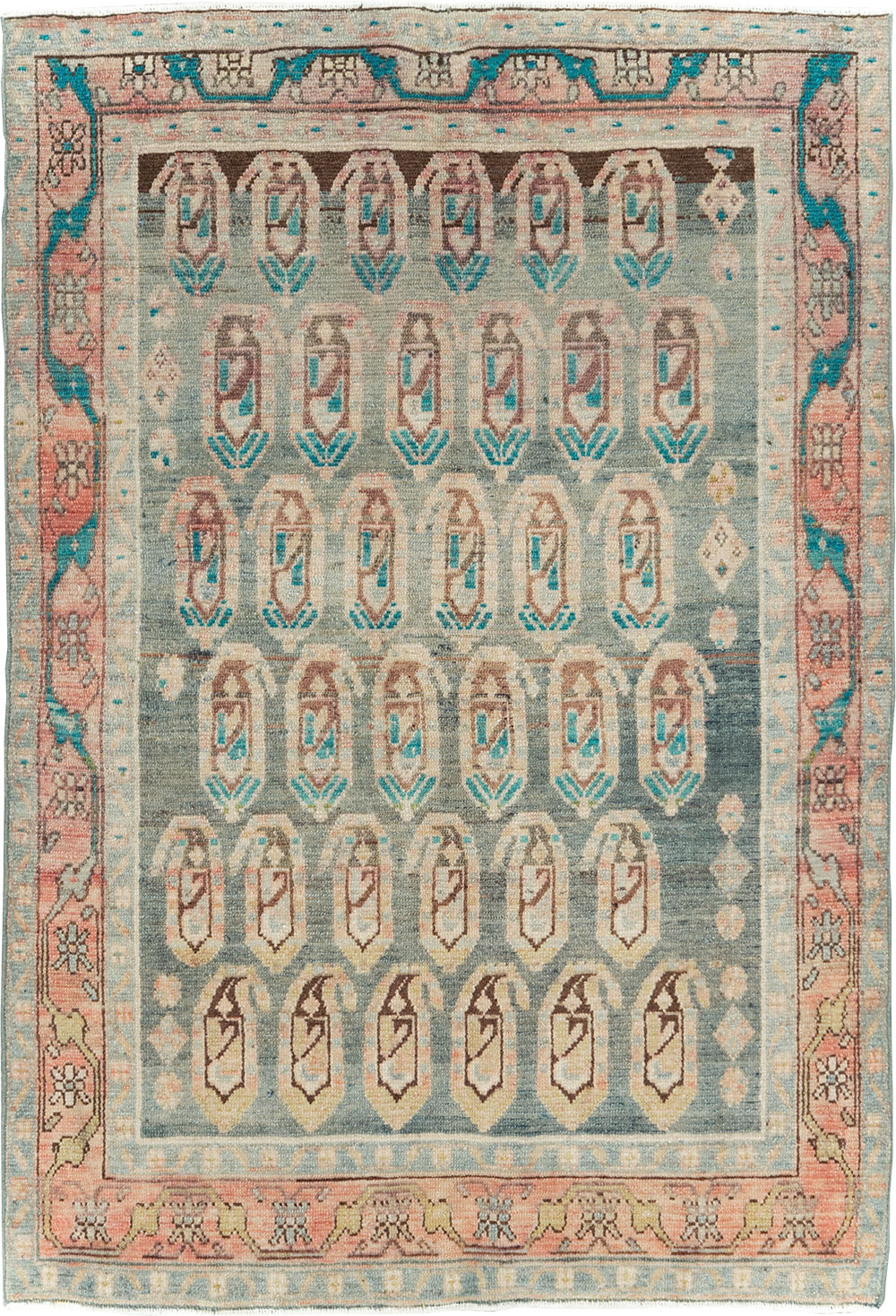 Vintage Persian Malayer Rug, No.29911 - Staging