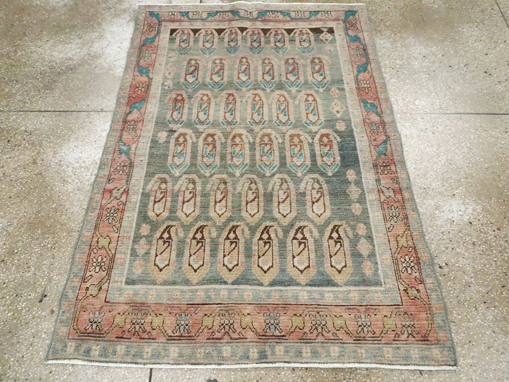 Vintage Persian Malayer Rug, No.29911 - Staging