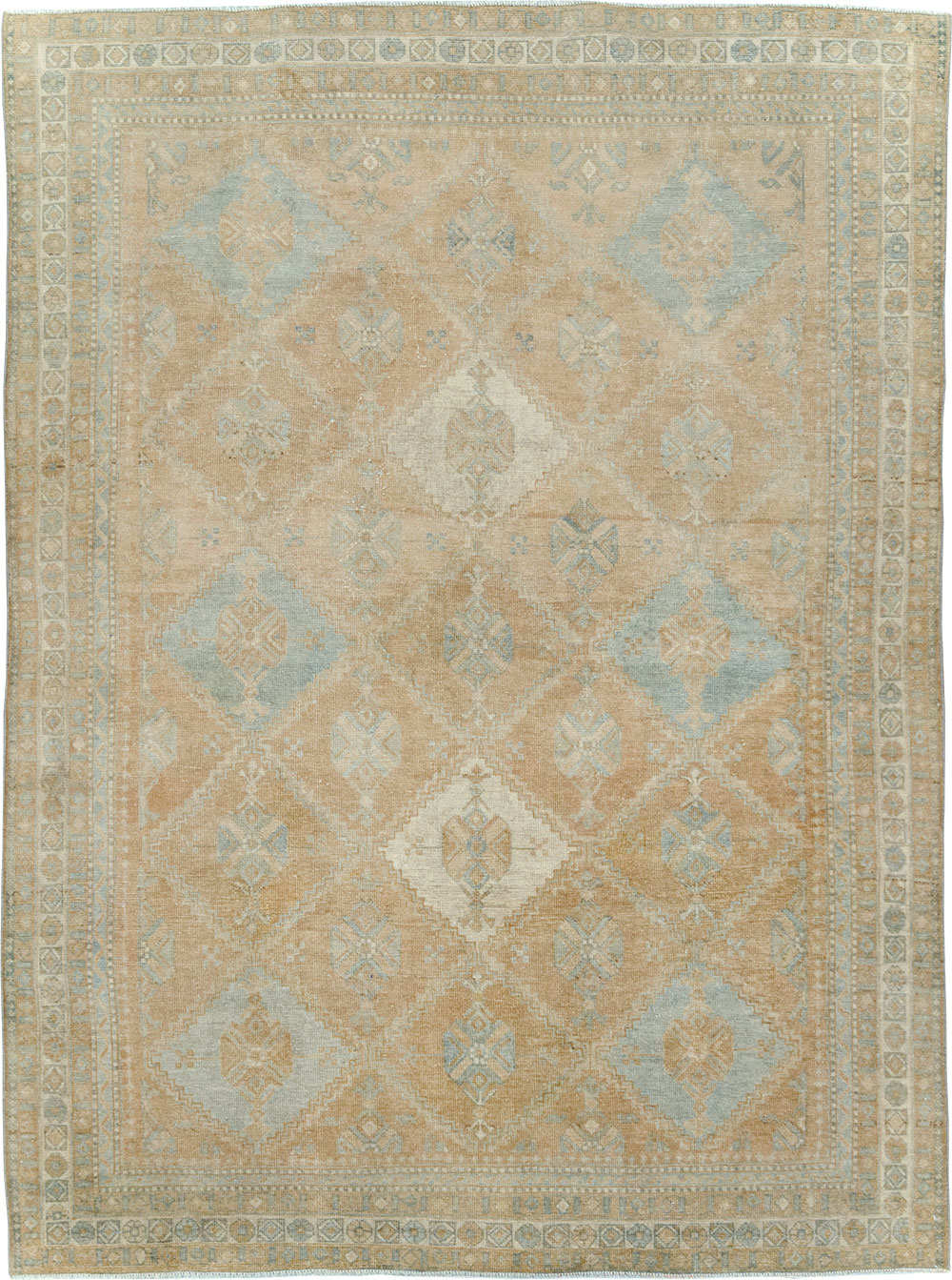 Vintage Persian Afshar Accent Rug, No.29916 - Staging