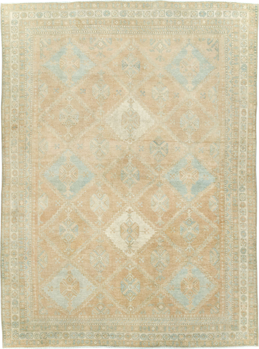Vintage Persian Afshar Accent Rug, No.29916 - Staging