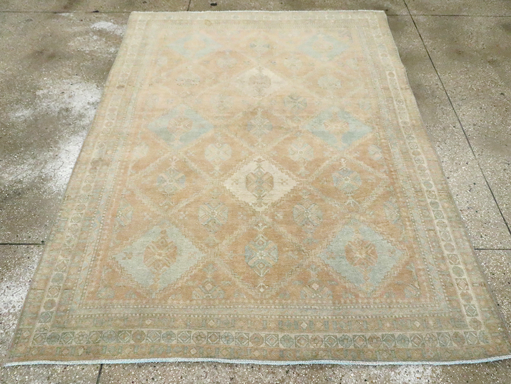 Vintage Persian Afshar Accent Rug, No.29916 - Staging